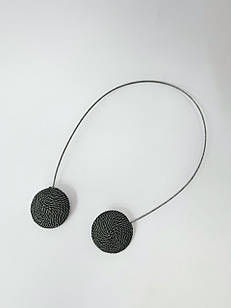 Магніти для штор та тюлі "Круг", колір: темно-сірий