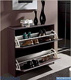 Полиця для взуття двохсекційна. пластик, сірий (МЕХАНІЗМ), фото 2