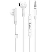 Навушники провідні HOCO M93, з мікрофоном, 1.2м, білі (M 93