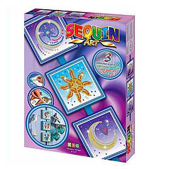 Набір для дитячої творчості Sequin Art SEASONS "Космос, Сонце, Місяць та зірки" (Niz15747)