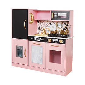 Дитяча кухня дерев'яна AVKO Ріміні Pink, звукові та світлові ефекти