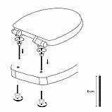Кришка для унітазу Lamia 37.5x5.5x45.6 см AWD Interior AWD02181910 МДФ, фото 3