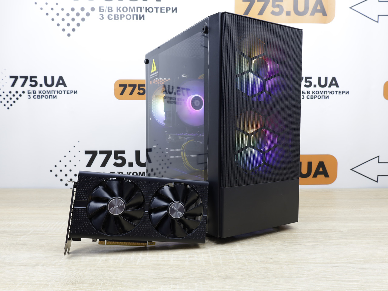 Ігровий комп'ютер 1stPlayer, AMD Ryzen 5 3600 (6 ядер), RAM 16ГБ, NVME 512ГБ, RX 580 8GB