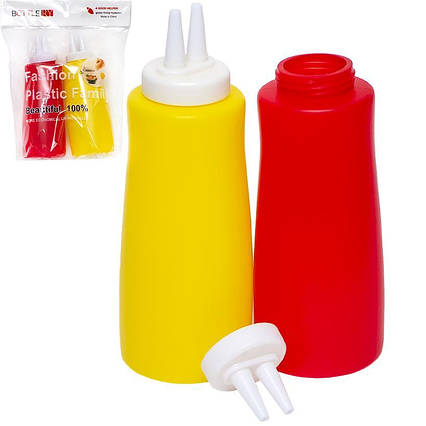 Набір 2 шт. диспенсер для соусу, 2 носики (450 мл)