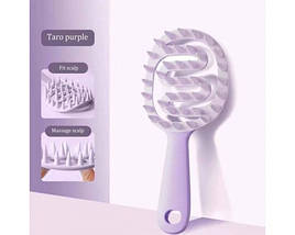 Масажна силіконова щітка для волосся Zigzag