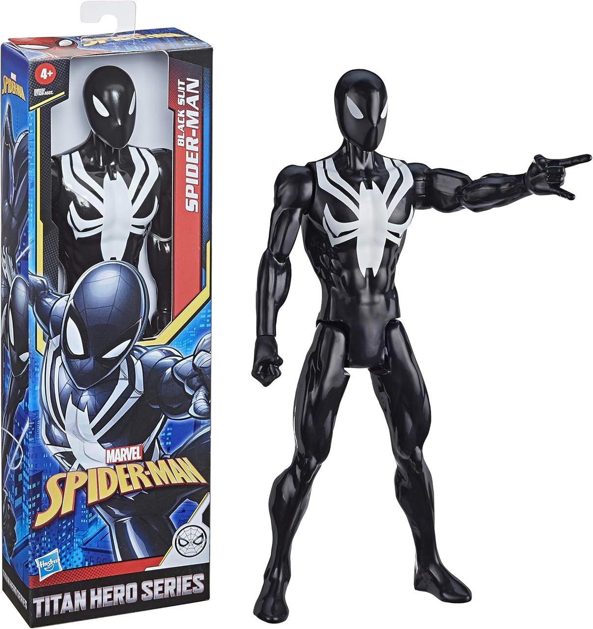 Іграшка-фігурка Hasbro, Людина-Павук Чорний Костюм Марвел, 30 см - Black Spider-Man, Marvel, Titan Hero Series