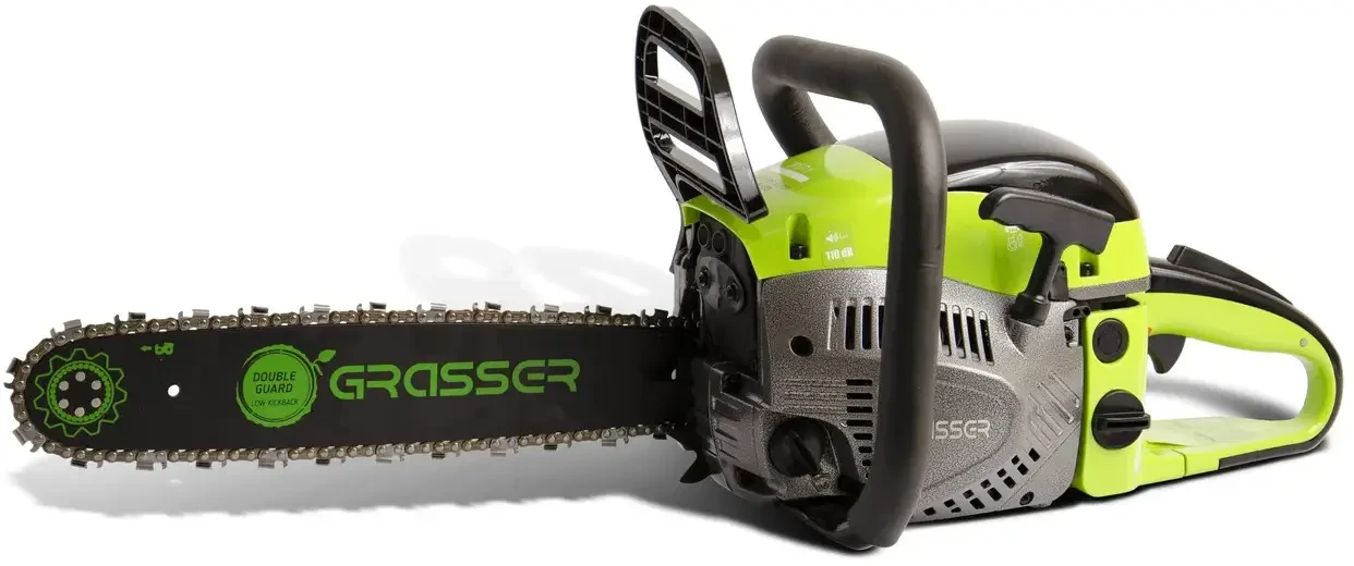 Потужна бензопила Grasser GGS 4300 з подвійним комплектом (2 шини + 2 ланцюги) для інтенсивних робіт