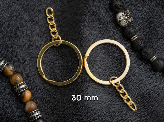 Основа для брелка. Колір "золото". 30мм, фото 1