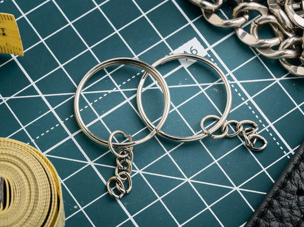 Кільце з пласким ланцюжком. 28мм, фото 1