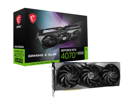 Відеокарта GeForce RTX 4070 Ti Super 16GB MSI Gaming X Slim (RTX 4070 Ti SUPER 16G GAMING X SLIM), фото 1