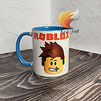 Чашка подарочная "Roblox" 330 мл голубая