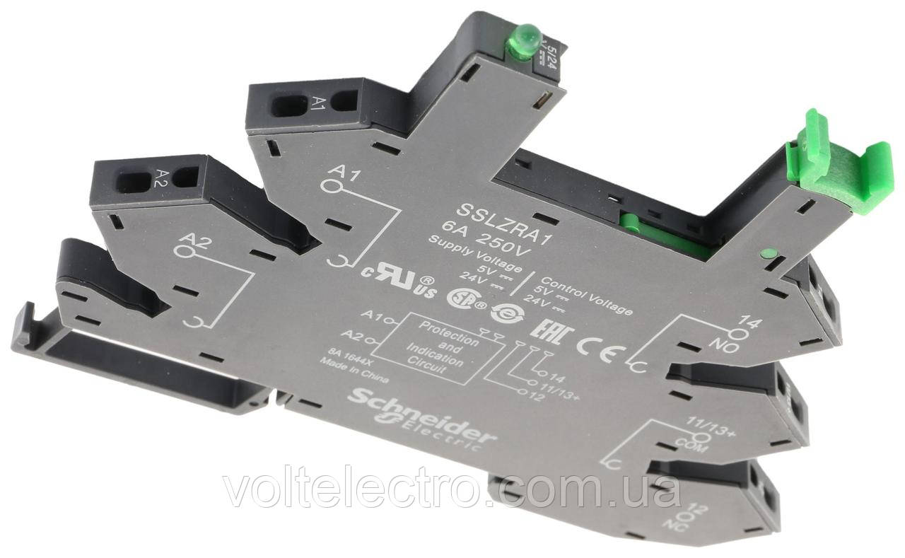Цоколь реле Schneider Electric SSL, =24В, пружинний (SSLZRA1), фото 1