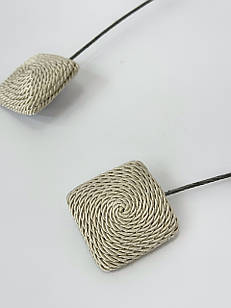 Магніти для штор та тюлі "Квадрат", колір: бежевий