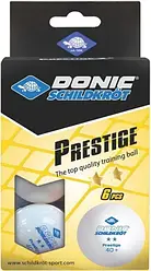 Набір м'ячів для настільного тенісу DONIC PRESTIGE 40+ 2star MT-658021 6шт білий