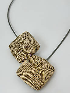 Магніти для штор та тюлі "Квадрат", колір: золотистий