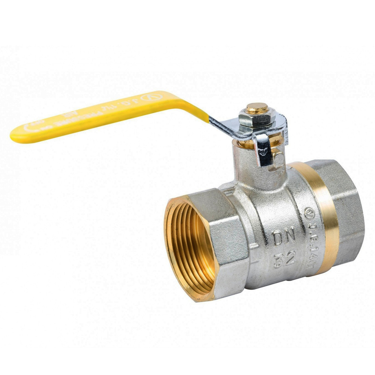 Кран шаровый Valve J.G. 3/4'' внутренняя внутренняя резьба желтая ручка ...