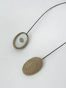 Магніти для штор та тюлі "Овал", колір: золотистий