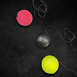 Файтбол fight ball тренажер, мяч на резинці файтбол тренажер з тенісним мячиком м'яч Hechpro HP285, фото 7