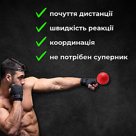Набір файтболів комплект 3 шт. мячиків для ухилів, файт болл для відпрацювання ударів Hechpro HP285