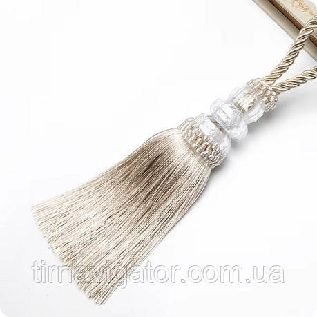 Китиця пензлик 33см, бежева (20см + 13см мотузка), фото 1