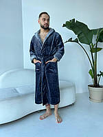 Мужской длинный махровый халат