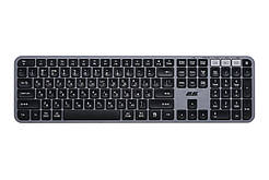 Бездротова клавіатура 2E KS240 WL/BT EN/UK сіро-чорна (SHiz15810)