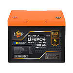Акумулятор LP LiFePO4 12,8V - 100 Ah (1280Wh) (BMS 80A/40А) пластик, акумулятор для ДБЖ