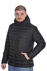 Куртка чоловіча демісезонна тонка North River 24-M101 чорна, фото 4