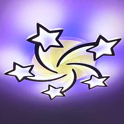 Led люстра зірочки для дитячої кімнати з пультом Diasha 105W до 20 кв.м колір Білий 8163/5WH 3color