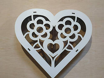 Коробки з дерева фанери для солодощів, сухофруктів круглі 14 лютого 8 березня