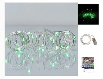 Електрогірлянда Yes! Fun Нитка на мідному дроті 20 LED зелена, 2 м статич батарейка 975026 G-Rich