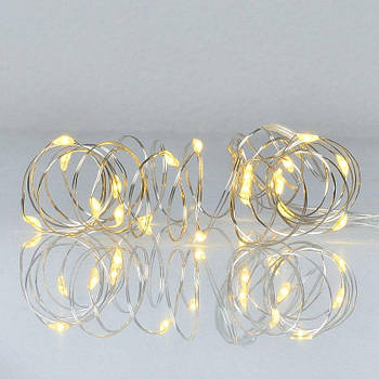 Електрогірлянда Yes! Fun Нитка на мідному дроті 20 LED жовта, 2 м статич батарейка 975023 G-Rich