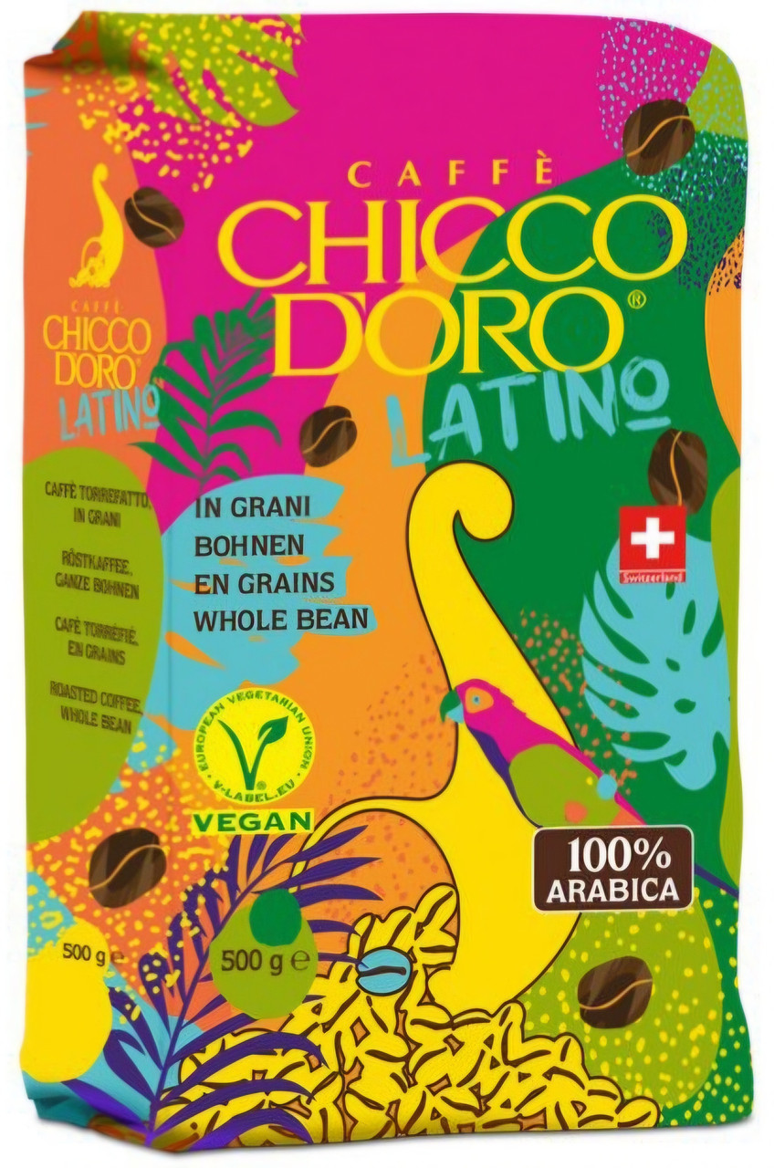 ОРИГІНАЛ! Кава в зернах Chicco d'oro LATINO 500г, 100% Arabica Швейцарія
