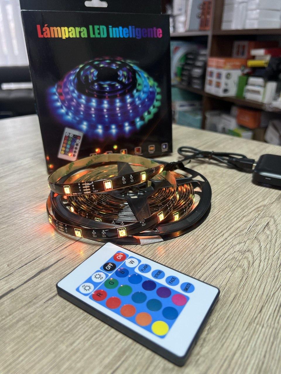 LED стрічка RGB 5050 5м з пультом USB 5.5V
