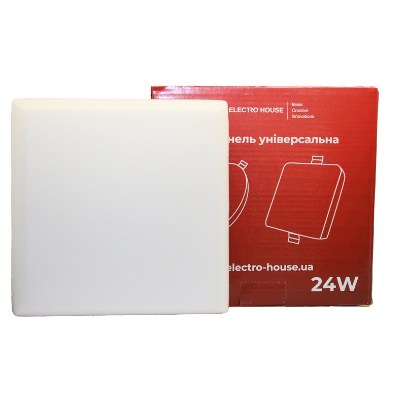 LED панель універсальна квадратна 170 мм 24 Вт, холодний білий 6500К, 2200 Лм EH-PU-24SC