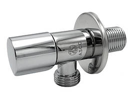 Кран кутовий 1/2"х1/2" нержав.хром. S.S.304 ASCO 1/100