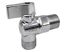 Кран кульовий V&G для підключення сантехнічних приладів 1/2" х 1/2" 22 шт.