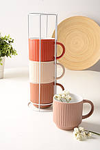 Сервіз чайний із 4 чашок+підставка Limited Edition NUDE (HH191305)