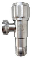 Кран кутовий 1/2"х3/4" нержав. S.S.304 ASCO 1/100шт.