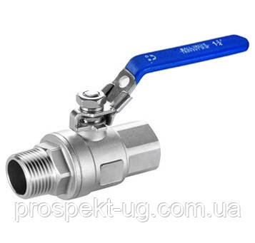Кран Ду32 (1 1/4") кульовий нержавіючий різьбовий В-З