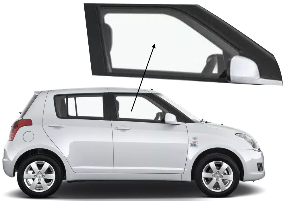 Бічне скло Suzuki Swift 2005-2010 передніх дверей праве, фото 1