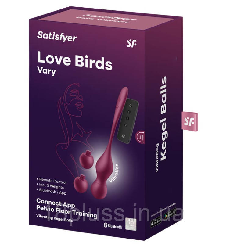 Вагінальні кульки з управлінням через додаток Satisfyer Love Birds Vary, фото 1