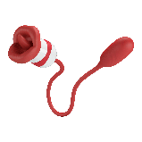 Вібратор у формі рота з язичком з 5 режимами лизання та віброяйцем з 5 режимами постукування Pretty Love Aliyah, фото 4