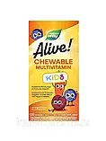 Вітаміни для дітей Alive! зі смаком апельсина і ягід, Multi-Vitamin, Nature's Way, 120 жувальних таблеток, фото 2