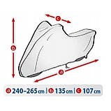 Тент на мотоцикл 240-265х135х107 см (XL) BASIC GARAGE KEGEL 5-4176-248-3020, фото 3