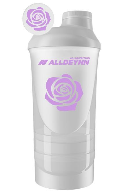 Шейкер All Nutrition ALLDEYNN 600 мл + 350 мл White, фото 1