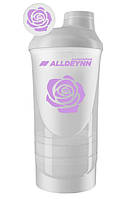 Шейкер All Nutrition ALLDEYNN 600 мл + 350 мл White