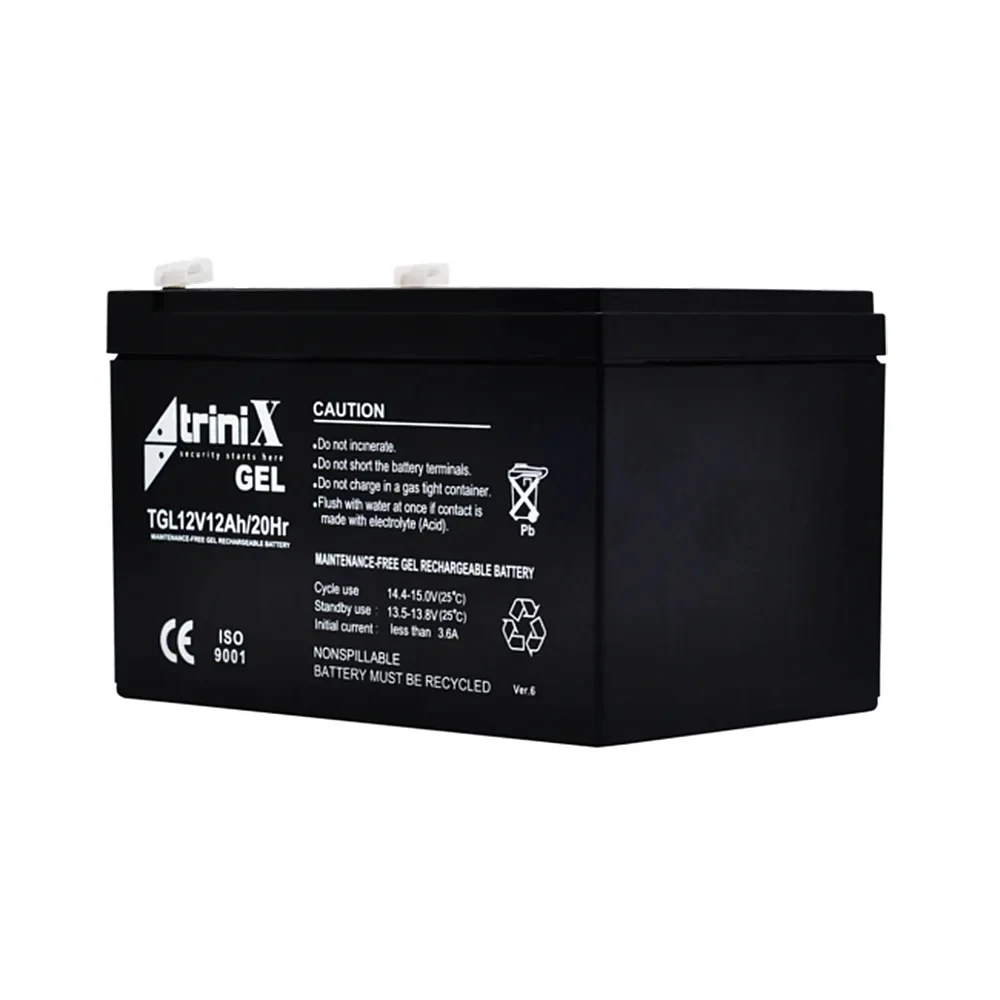 Акумуляторна батарея гелева 12В 12Аг Trinix TGL12V12Ah/20Hr GEL (44-00012), фото 1
