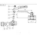 Кран кульовий 1/2" вв жр Valve JG ( для газу) BRAS 59, фото 3