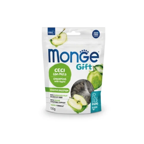 Ласощі для собак Monge (Монж) Gift Dog Sensitive digestion нут з яблуком (веган) 150 гр 10 шт
